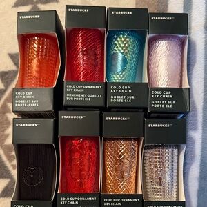 Starbucks Colorful Cold Cup Key Chain Collection